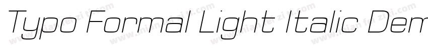 Typo Formal Light Italic Demo字体转换